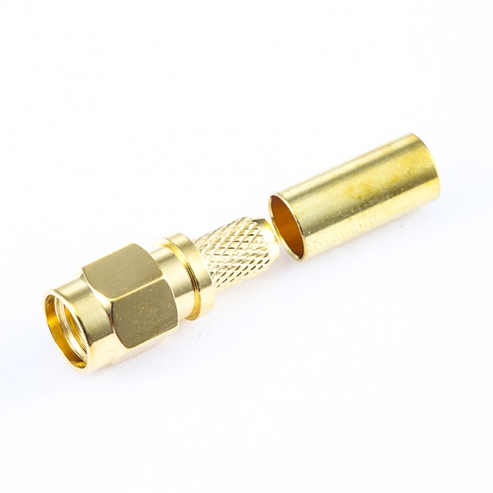 SYV50-5接線用SMA連接器直式公頭型壓接 SYV50-5接線用SMA連接器直式公頭型壓接