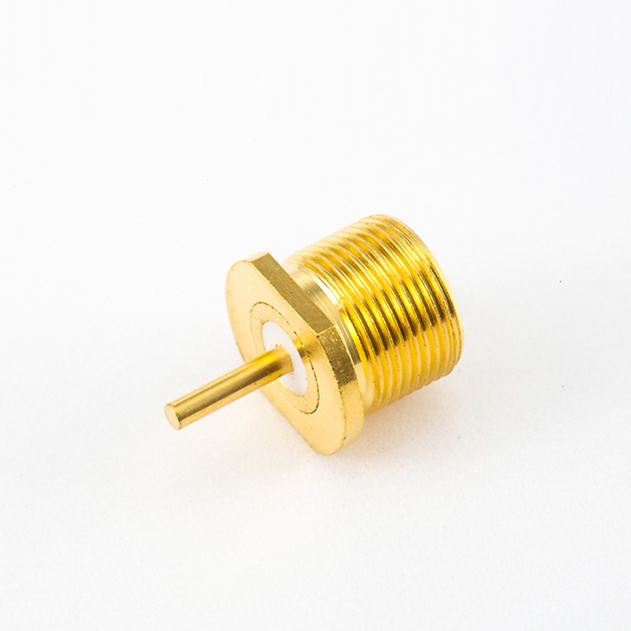 射頻連接器SMA PCB安裝焊板公頭直式 射頻連接器SMA PCB安裝焊板公頭直式