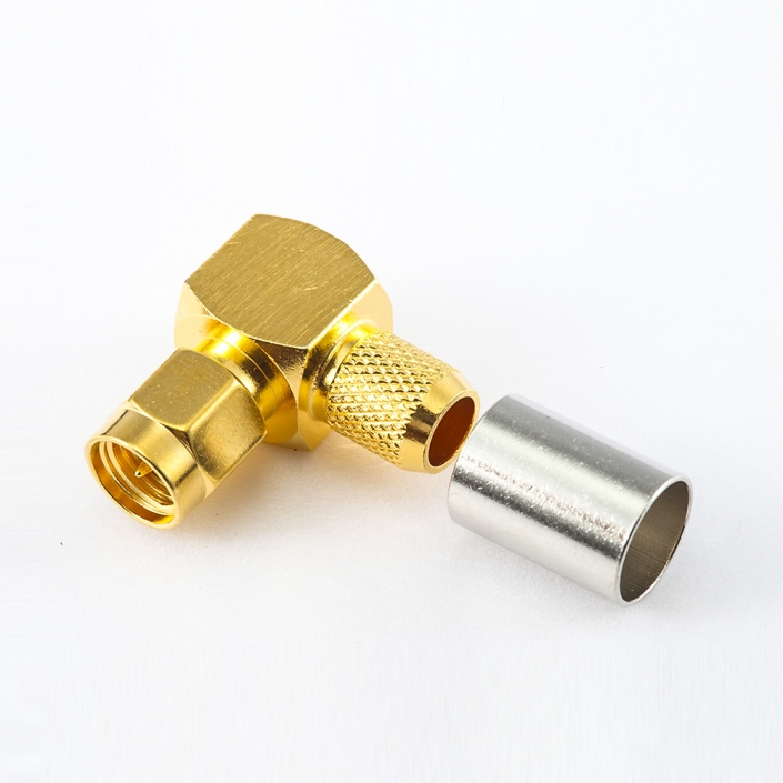 SMA壓接用于SYV50-5接線連接器公頭彎式 SMA壓接用于SYV50-5接線連接器公頭彎式