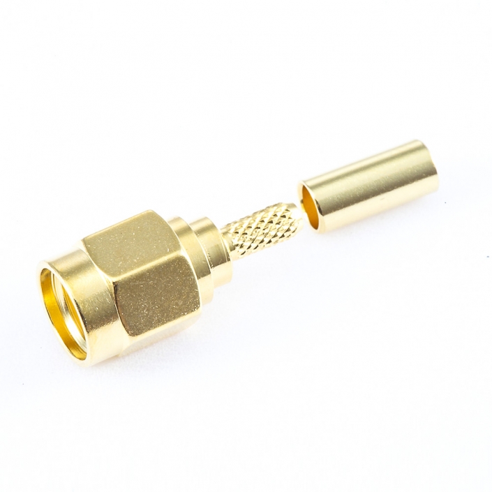 SMA壓接RG174 / RG316 / LMR100連接器直式公頭 SMA壓接RG174 / RG316 / LMR100連接器直式公頭