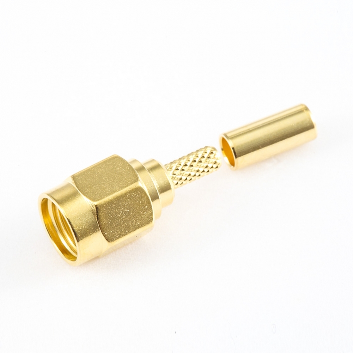 SMA RG174 / RG316 / LMR100電纜連接器公頭直式壓接類型 SMA RG174 / RG316 / LMR100電纜連接器公頭直式壓接類型