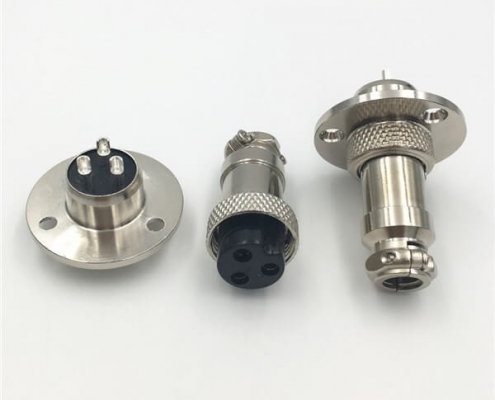 GX16-3芯圓形連接器直式公母插頭插座連接器