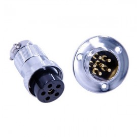 航空接頭GX25 IP55直式防水連接器6芯法蘭公母連接器 航空接頭GX25 IP55直式防水連接器6芯法蘭公母連接器