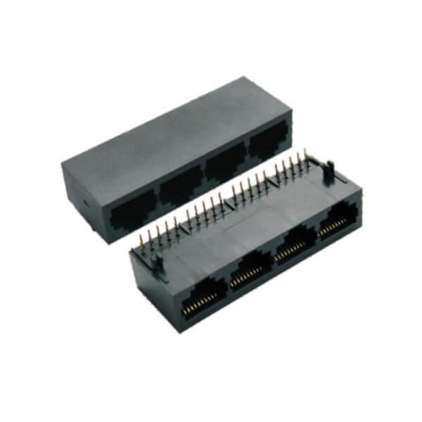 RJ45母座不帶燈單層非屏蔽塑料1*44口網絡連接器不帶燈 RJ45母座不帶燈單層非屏蔽塑料1*44口網絡連接器不帶燈