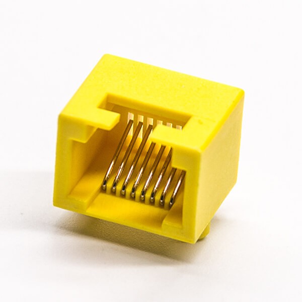 rj45黃塑膠外殼彎頭網絡插座不帶屏蔽不帶燈 rj45黃塑膠外殼彎頭網絡插座不帶屏蔽不帶燈