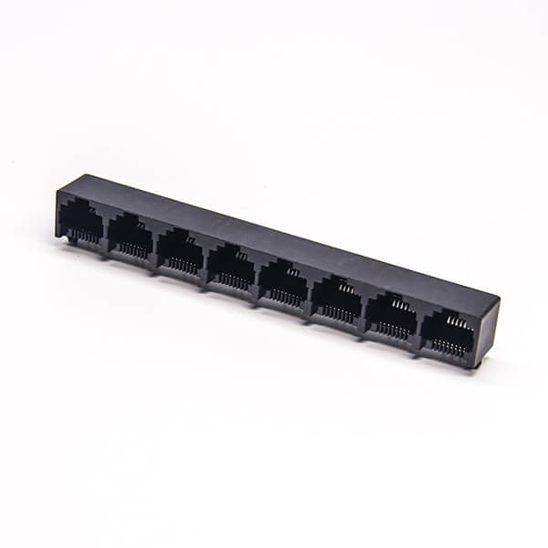 彎角rj45網絡插座8端口8p8c接PCB板插板 彎角rj45網絡插座8端口8p8c接PCB板插板