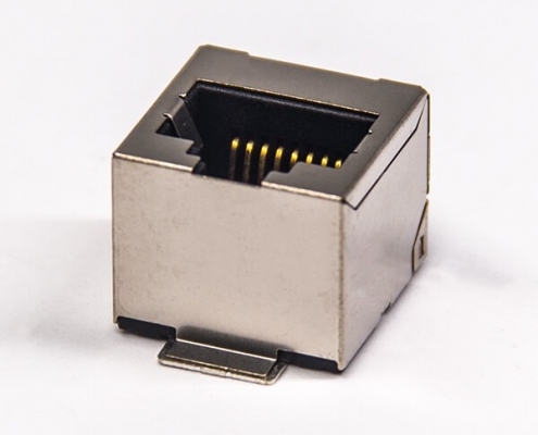 rj45網(wǎng)絡(luò)端口180度貼板式接PCB板帶屏蔽不帶濾波