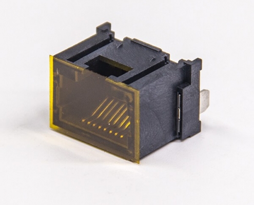 rj45插座180度網(wǎng)絡(luò)母座全塑不帶燈帶蓋