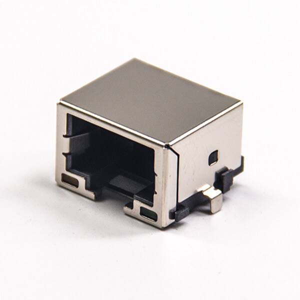 RJ45母座8p8c直式插pcb板屏蔽式帶燈以太網接口