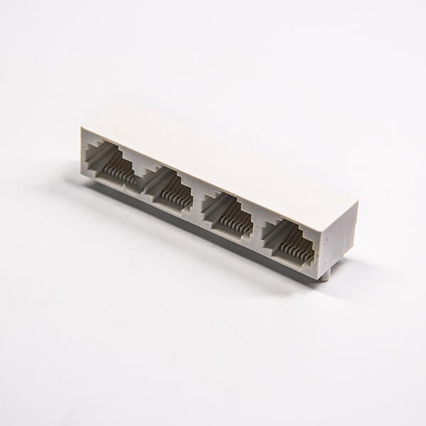 rj45插座8P8C網絡模塊化連接器彎式全塑插件接pcb板 rj45插座8P8C網絡模塊化連接器彎式全塑插件接pcb板