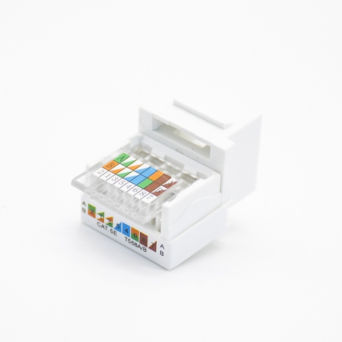 RJ45免打模塊8芯PCB板安裝鍍金觸頭CAT5E非屏蔽網絡模塊 RJ45免打模塊8芯PCB板安裝鍍金觸頭CAT5E非屏蔽網絡模塊