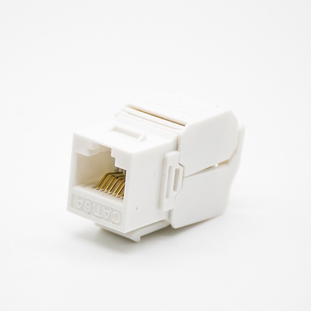 RJ45信息插座不帶屏蔽8P8C直式面板安裝CAT6A網絡接口模塊