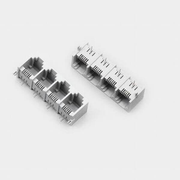 RJ11電話插座專業供應全塑4聯體母座6P2C插座1*4 RJ11電話插座專業供應全塑4聯體母座6P2C插座1*4
