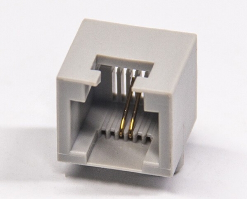 rj11連接器6p2c彎式全塑插pcb板網(wǎng)絡模塊化連接器