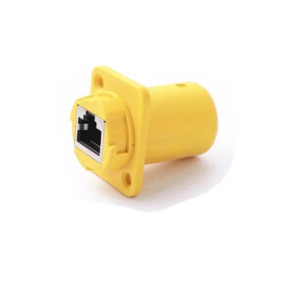 RJ45防水航空插頭網線防水連接以太網母座 RJ45防水航空插頭網線防水連接以太網母座