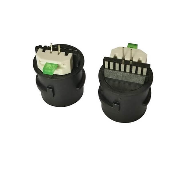 防水RJ45尾線扁平端子黑色帶LED燈攝像頭尾線網絡母座 防水RJ45尾線扁平端子黑色帶LED燈攝像頭尾線網絡母座