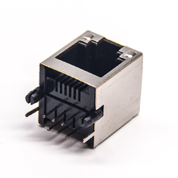 rj12以太網連接器彎式90度插板帶定位柱帶屏蔽 rj12以太網連接器彎式90度插板帶定位柱帶屏蔽