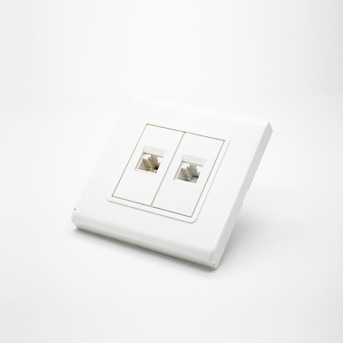 RJ45網絡面板雙端口網絡模塊電腦插座不帶屏蔽86型信息面板 RJ45網絡面板雙端口網絡模塊電腦插座不帶屏蔽86型信息面板