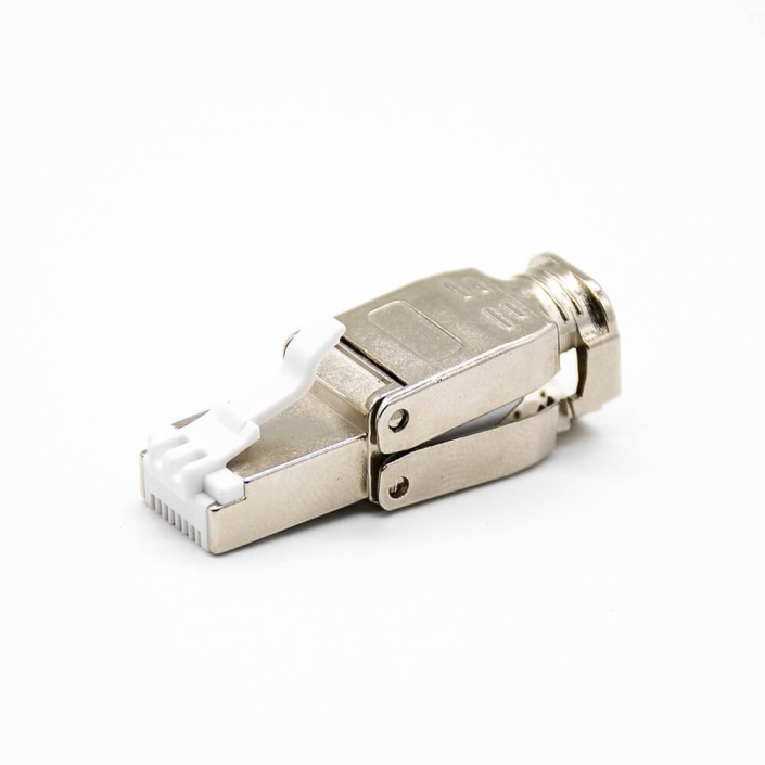 RJ45型網線插頭直式8芯免打水晶頭超六類帶屏蔽 RJ45型網線插頭直式8芯免打水晶頭超六類帶屏蔽