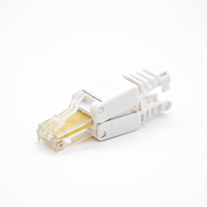 RJ45水晶插頭直式非屏蔽六類插孔8芯網絡插頭 RJ45水晶插頭直式非屏蔽六類插孔8芯網絡插頭
