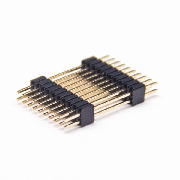 雙排雙塑排針20Pin直式180度間距1.27mm2pcs 雙排雙塑排針20Pin直式180度間距1.27mm2pcs