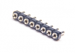 單排圓孔連接器8PIN直式排母長4.44mm插板式間距2.0mm3pcs