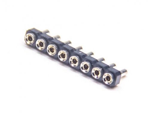 單排圓孔連接器8PIN直式排母長4.44mm插板式間距2.0mm3pcs
