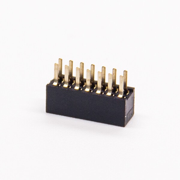 14pin排母連接器1直式180度間距1.27mm穿孔 14pin排母連接器1直式180度間距1.27mm穿孔