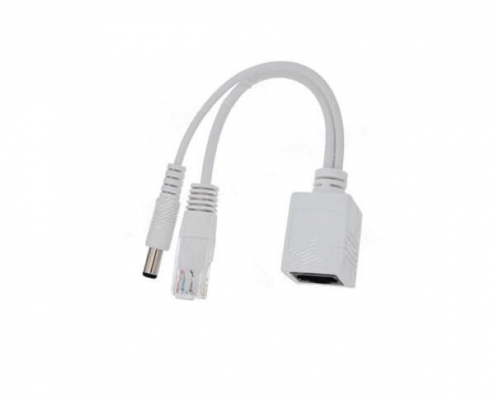 RJ45延長線母轉(zhuǎn)公DC+RJ45公網(wǎng)線供電傳輸POE分離器供電模塊10CM轉(zhuǎn)接線