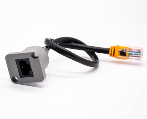 RJ45全塑母座延長線網絡連接線線長30CM750MM網線RJ458p8c線