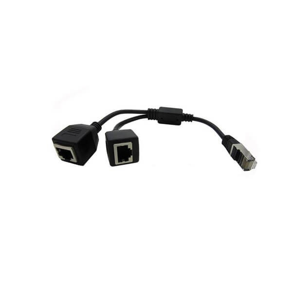 RJ45延長線一分二網線轉接連接線一公2母線0.25米 RJ45延長線一分二網線轉接連接線一公2母線0.25米