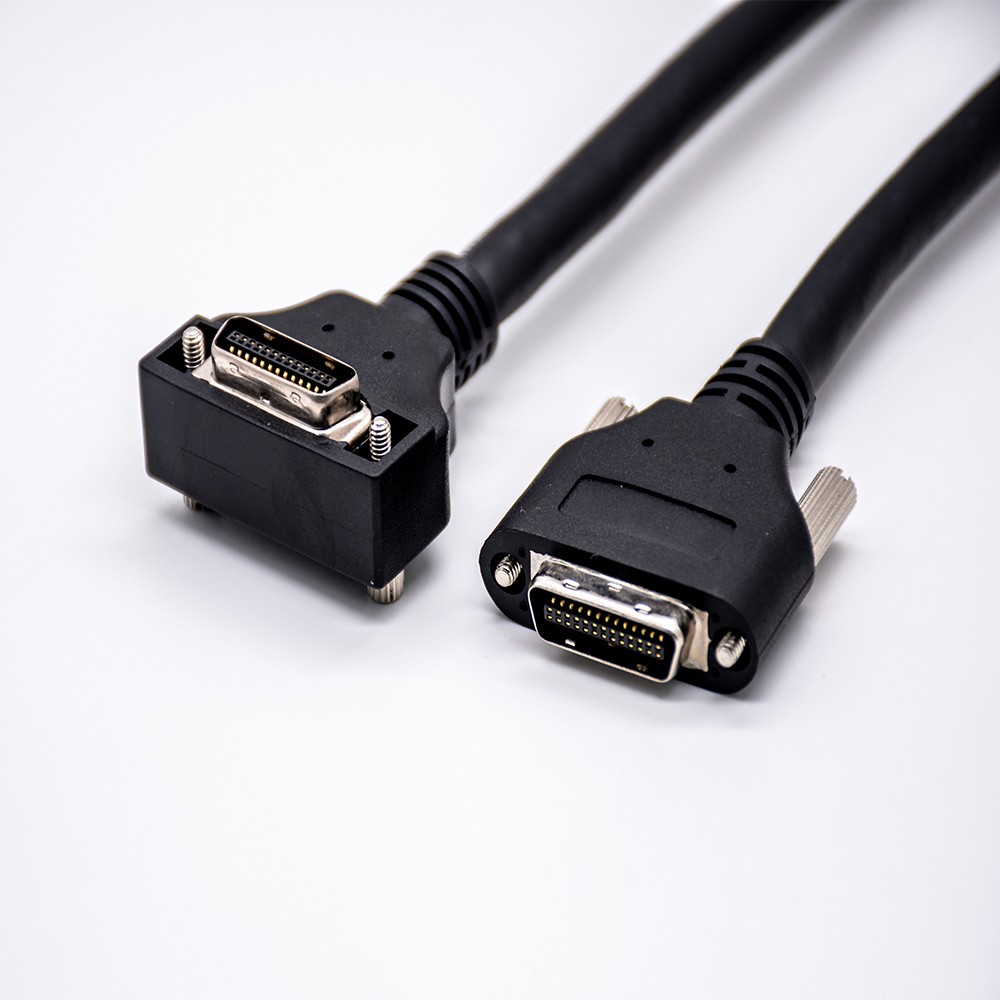 SCSI電纜26針公頭轉彎式公頭注塑電纜1米