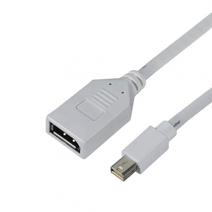 MiniDisplayport線直式公頭轉DP母頭0.5米轉接線 MiniDisplayport線直式公頭轉DP母頭0.5米轉接線