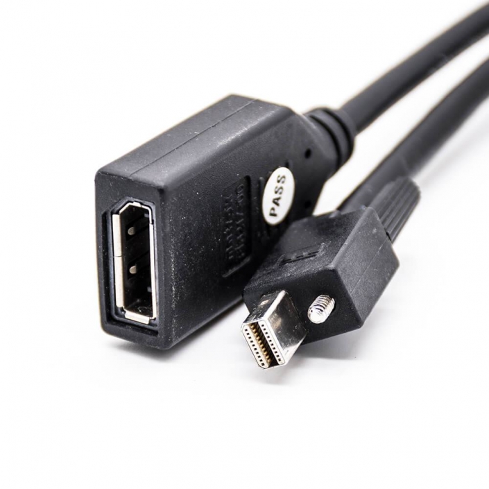 MiniDisplayPort轉DP公轉母MDP帶螺絲轉接線0.5米 MiniDisplayPort轉DP公轉母MDP帶螺絲轉接線0.5米