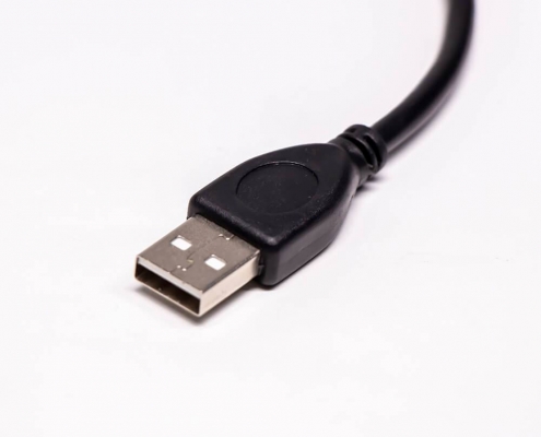 防水MicroUSB公頭轉TypeA公頭注塑線材