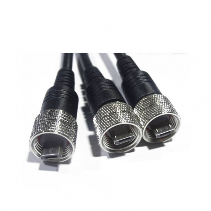防水公頭MicroUSB5芯M12-1.0螺紋防水連接線長1米 防水公頭MicroUSB5芯M12-1.0螺紋防水連接線長1米
