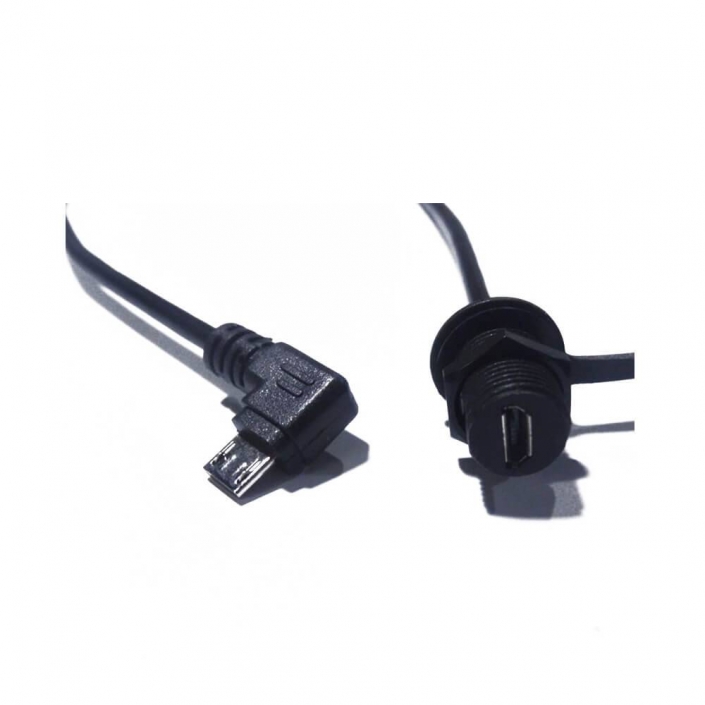 5芯MicroUSB母座轉公90右彎頭防水兩頭注塑連接線 5芯MicroUSB母座轉公90右彎頭防水兩頭注塑連接線