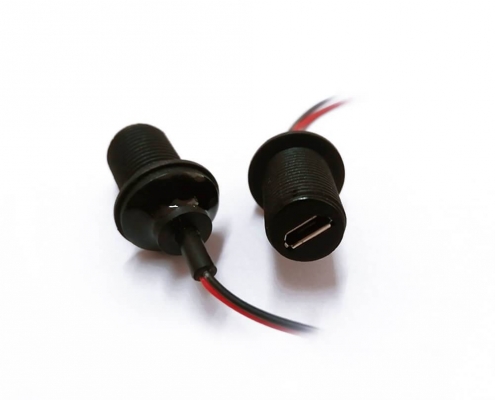 MicroUSB防水5芯母插座M12防水轉JSTPHR2.02芯0.3米細線