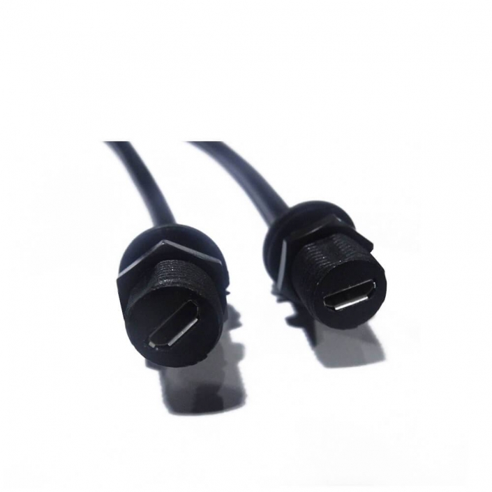 防水USB連接器A型公頭轉(zhuǎn)MicroUSB5芯母插座接0.1米線材 防水USB連接器A型公頭轉(zhuǎn)MicroUSB5芯母插座接0.1米線材