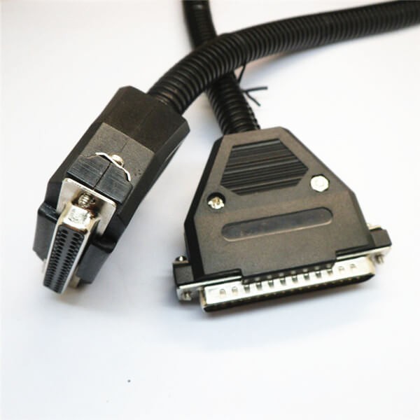 D-SUB37公對(duì)母連接線D-SUB串口線黑色連接器28AWG