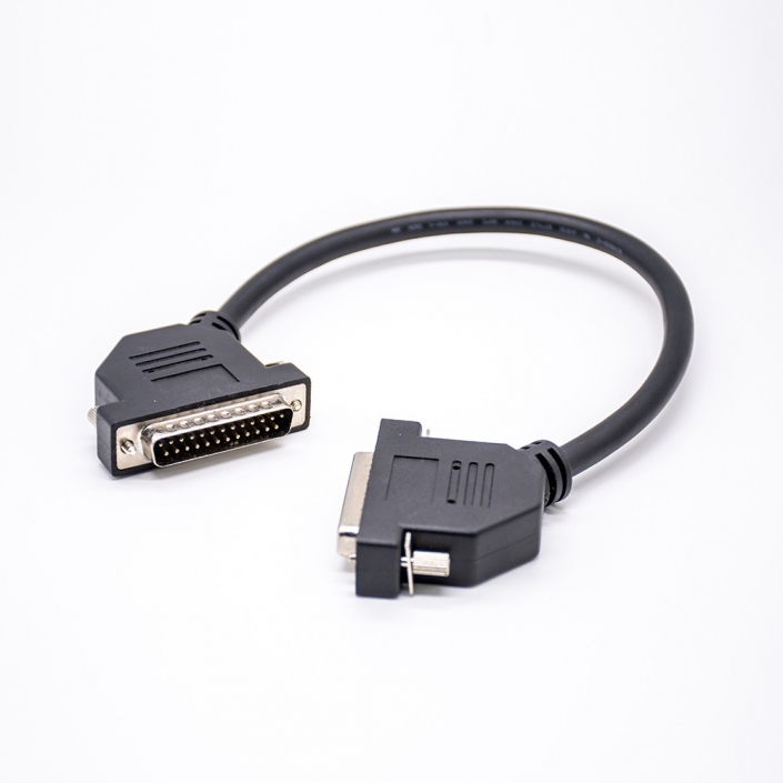 D-sub 25針公轉母電纜組件連接器線規AWG24/26/28/32 0.3米