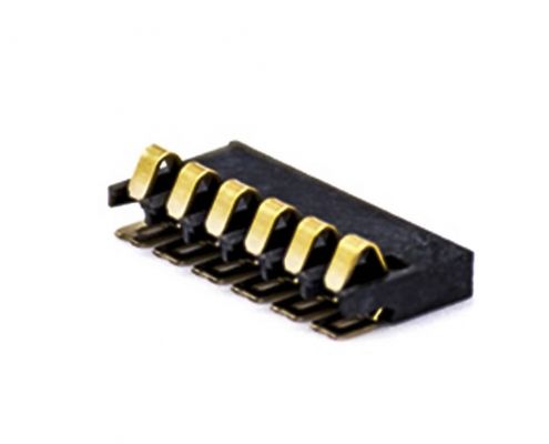 環(huán)保電池座間距2.0PH塑高1.7H接PCB板鍍金彈片式貼板