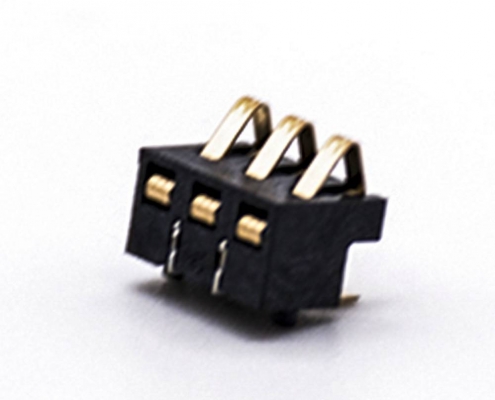 手機(jī)鋰電池座間距2.5MM3芯塑高4.0H鍍金彈片