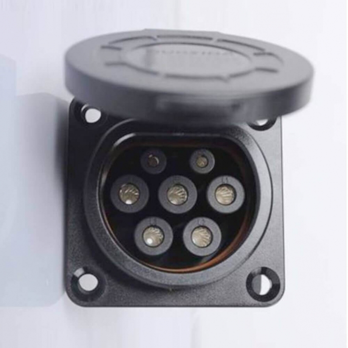 新國標交流充電槍16A_32A GB_T20234 7孔樁端充電插座